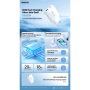 REMAX Ultra Thin GaN Fast Charging Adapter Type-C + USB 20W RP-U01-AC - EU - White