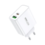 Chargeur Rapide 65W USB + Type-C REMAX Kiddy Series RP-U125 - EU - Blanc