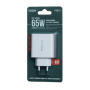 Chargeur Rapide 65W USB + Type-C REMAX Kiddy Series RP-U125 - EU - Blanc