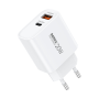 REMAX Kiddy Series USB + Type-C Fast Charger 20W RP-U120 - EU - White