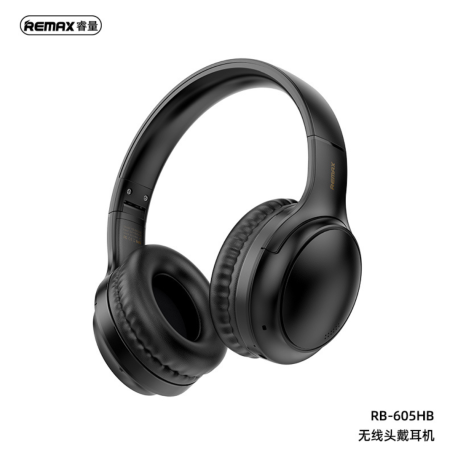 Casque sans fil Pliable 800 mAh REMAX RB-605HB - 66H d'Autonomie - Charge en 3H - Noir