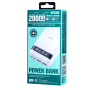 Power bank 20000mAh REMAX Hintom RPP-11 – Charge rapide 2.4A, 3 appareils simultanés - Blanc