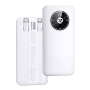 Power bank 10000mAh REMAX RPP-37 20W+22.5W avec 2 câbles de charge rapide intégrés - Blanc