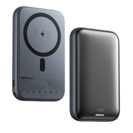 Power Bank Magnétique 10000mAh REMAX RPP-D2 - Magnétique 15W et Câble Type-C 30W - Design épuré - Gris