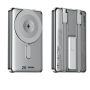 Power Bank Magnétique 10000mAh REMAX CX-2 - 15W - Forte attraction magnétique + support intégré - 22.8mm d'épaisseur - Argent