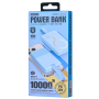 REMAX MCP-1 10000 mAh Magnetic Power Bank – 30W PD Fast Charge – 3 Ports + Detachable Cable – Blue