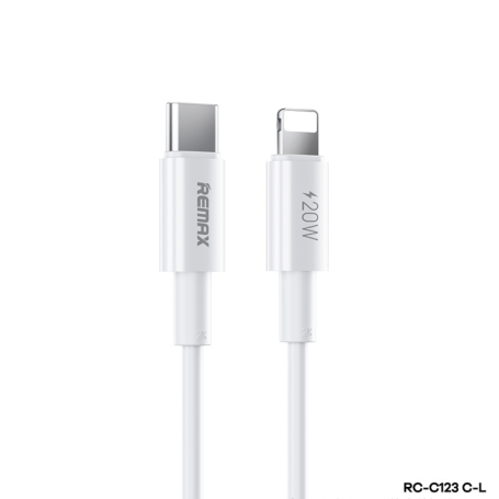Câble Type-C / Lightning Charge Rapide 20W 2M REMAX Dofon Series RC-C123 - Blanc