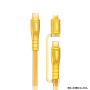 Câble 2-en-1 Type-C / Type-C + Lightning en Alliage Zinc avec Charge Rapide 60W REMAX Prime Series RC-C165 - 1.2M - Or