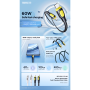 REMAX Ruinay Series RC-C111 60W Fast Charging USB-C / USB-C Cable - 1M - White