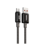 Câble USB / Type-C Tressé avec Charge Rapide 66W REMAX Icy Series RC-C025 - 1.2M - Noir