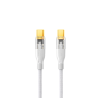 REMAX Explore Series Gen2 Cyberpunk Style RC-C170 60W Braided Fast Charging Type-C / Type-C Cable - 1.2M - White