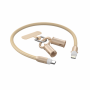 Devia Extreme Speed Series 2-in-1 Lanyard Cable Type-C to Lightning 27W (0.3M) - Desert Gray