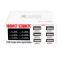 Induction Charger with USB 6 Ports LED Display Sunshine SS-304D