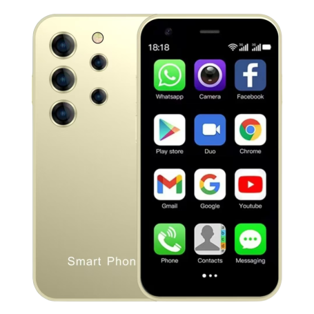 Mini Smartphone Android S25 - 3G, 2 Go/16 Go, Écran 3.0" - Or - Neuf