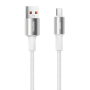 Câble USB / USB-C en Alliage d'aluminium Tressé avec Charge Rapide 66W REMAX Série Fonsu RC-C099 - 1.2M - Blanc