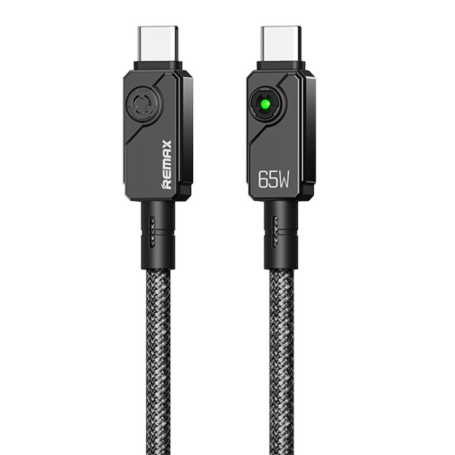 REMAX Swift C36 Type-C / Type-C Aluminium Alloy Braided Fast Charging Data Cable 65W - 1.2M - Black