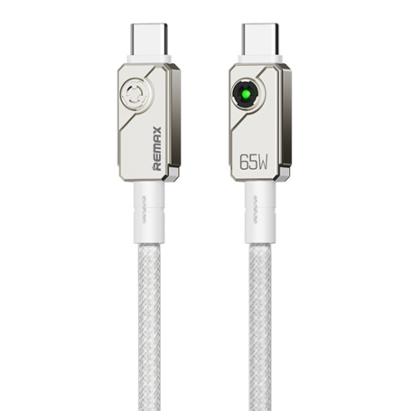 REMAX Swift C36 65W Fast Charging Braided Aluminum Alloy USB-C / USB-C Cable - 1.2M - White