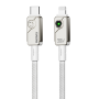 REMAX Swift C35 30W Fast Charging Braided Aluminum Alloy USB-C / Lightning Cable - 1.2M - White