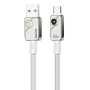 Câble USB / USB-C en Alliage d'aluminium tressé avec Charge Rapide 66W REMAX Swift C33 - 1.2M - Blanc