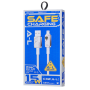 Câble USB / Lightning en Alliage d'aluminium tressé avec Charge Rapide 3A REMAX Swift C32 - 1.2M - Blanc