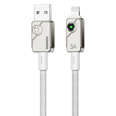Câble USB / Lightning en Alliage d'aluminium tressé avec Charge Rapide 3A REMAX Swift C32 - 1.2M - Blanc