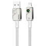 Câble USB / Lightning en Alliage d'aluminium tressé avec Charge Rapide 3A REMAX Swift C32 - 1.2M - Blanc