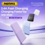 Power Bank 10000mAh Compact and Powerful - REMAX RPP-23 Mini Slim - 1 USB and Type-C port - Blue