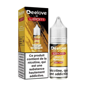 Huile E-Liquide 10ml Deelove x Leiom - Triple Mangue 2% Nicotine - Saveur Intense