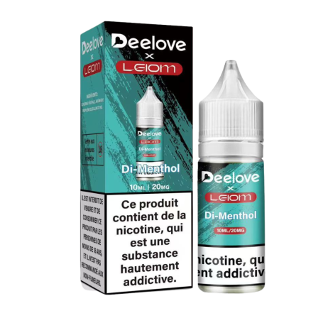 Huile Remplaçante E-Liquide 10ml - Deelove x Leiom 2% Nicotine Di-Menthol - Fraîcheur Intense