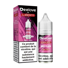 Huile Remplaçante E-Liquide 10ml Deelove x Leiom - 2% Nicotine Skittles - Saveur Intense pour Vapotage Premium