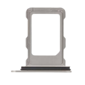 Tiroir SIM Titane Blanc pour iPhone 16 Pro/16 Pro Max - Accessoire d'Origine et Haute Qualité