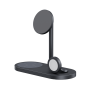 Support de Charge Sans Fil 3-en-1 Benks Infinity Omni - Charge Rapide et Connexion Magnétique Puissante - Noir