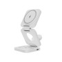 Support de Charge Sans Fil 3-en-1 JuicePod Benks - Charge Rapide et Connexion Magnétique Puissante pour Trois Appareils - Blanc