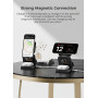 Support de Charge Sans Fil 3-en-1 JuicePod Benks - Charge Rapide et Connexion Magnétique Puissante pour Trois Appareils - Blanc