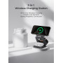 Support de Charge Sans Fil 3-en-1 JuicePod Benks - Charge Rapide et Connexion Magnétique Puissante pour Trois Appareils - Blanc