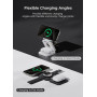 Support de Charge Sans Fil 3-en-1 JuicePod Benks - Charge Rapide et Connexion Magnétique Puissante pour Trois Appareils - Blanc