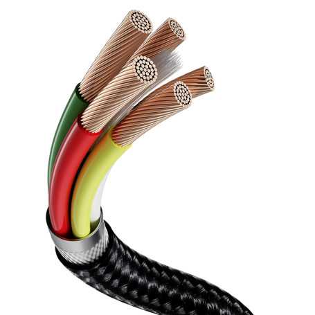 Câble de Charge Type-C / Lightning Benks - 2 M - Puissance et Durabilité au Quotidien - Noir