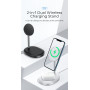 Benks MagSafe 2-in-1 Wireless Charging Stand - 15W Fast Charger for iPhone and AirPods - Black
