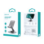 Adjustable and Foldable 360° Metal Cell Phone Holder - DEVIA EL243 - Grey