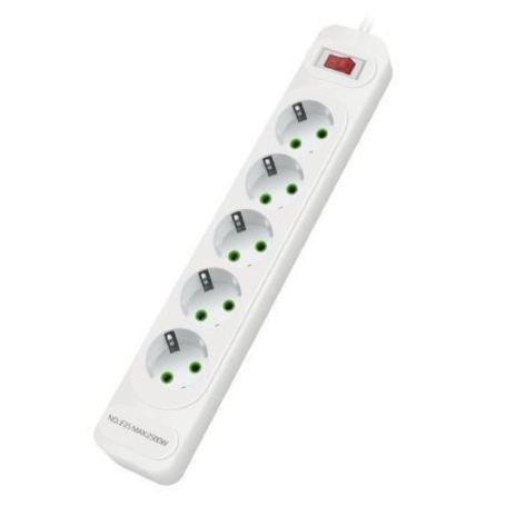 Multiprises INCOALUXE 5 Prises EU Blanc - 2M