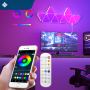 RGB Hexagonal Wall Lamp For Gaming Room - 12 pieces Wi-Fi APP + Remote - Fantasy Color