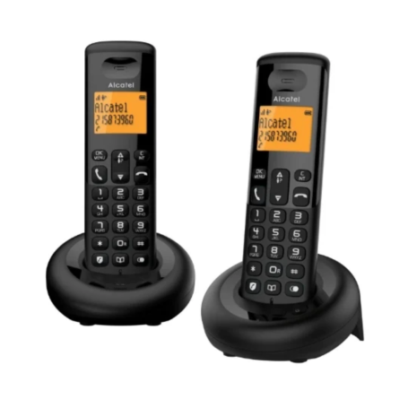 Téléphone Fixe Sans Fil Alcatel E160 Duo - Noir (Neuf)
