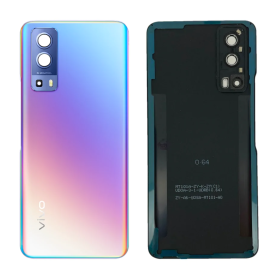 Vitre Arrière Vivo Y72 5G Bleu Arc-En-Ciel Originale - Qualité A pour Réparation Rapide