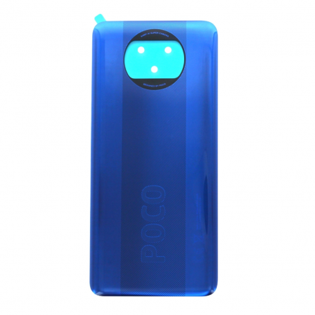 Vitre Arrière Xiaomi Pocophone X3 Sans Contour Lentille Bleu Original Grade B - Remplacement de Qualité