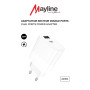 Adaptateur Secteur double ports 20W – USB QC 3.0 & Type-C PD 20W – Fast Charger (Mayline)
