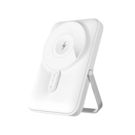 Power Bank Magnétique avec Support 10000 mAh Devia Extreme Speed Series - 22.5W - Blanc