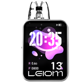Vapoteuse Smartphone LEIOM Rechargeable Type-C 2ml Argent - Performance et Élégance