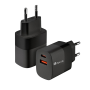 NGS Bud 45W Chargeur Mural GaN Ultra-Rapide 45W avec 2 Ports (1 USB-C + 1 USB-A) - Noir