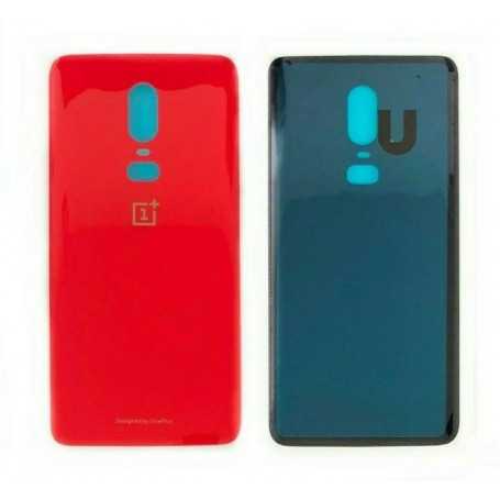 Vitre arrière OnePlus 6 Rouge + Adhesif (Without Logo)