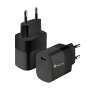 NGS Bud 20W Chargeur Mural GaN Ultra-Rapide 20W avec un port USB-C - Noir